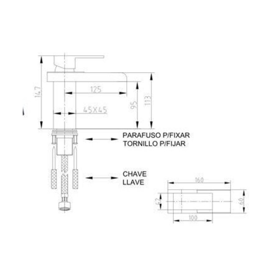 Linha Cascada waterval wastafelkraan