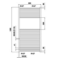 Design radiator 60x120cm chroom Outlet