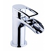 Wastafelkraan Demeter Laag Met Waterval Met Clickwaste Chroom