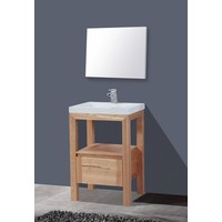 Badmeubel Robusta Senza 60cm massief Geolied Eiken