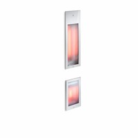 Pure Duo Infrarood Inbouwapparaat 20X62X10 Cm En 20X32X10 Cm Met Kuitbrander Aluminium