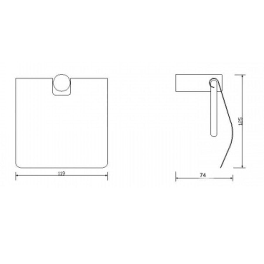 Flora Toiletrolhouder Met Klep Chroom