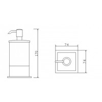 Eros Vrijstaande Zeepdispenser Chroom