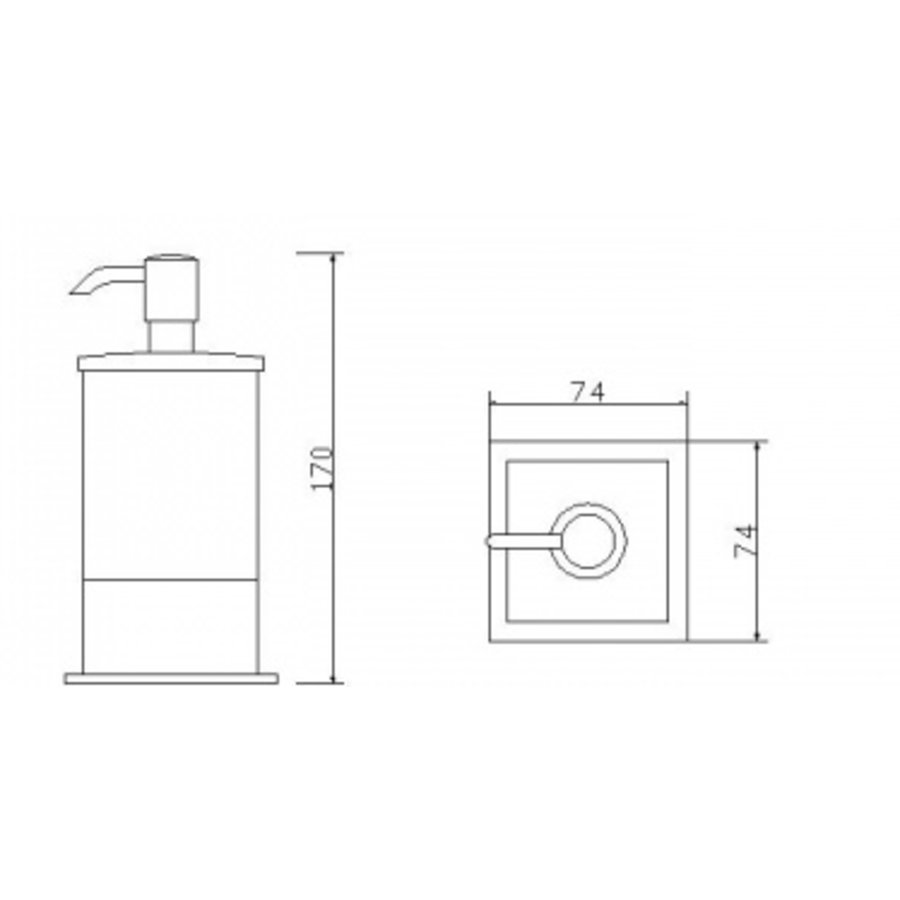 Eros Vrijstaande Zeepdispenser Chroom
