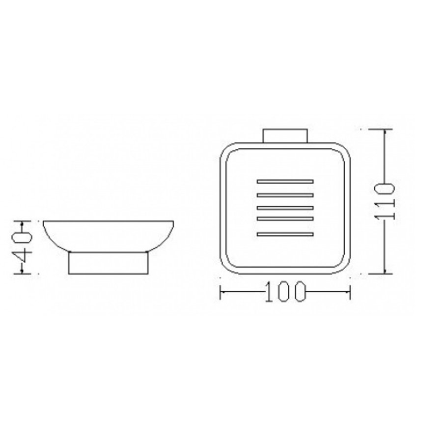 Eros Zeephouder Met Glas Chroom