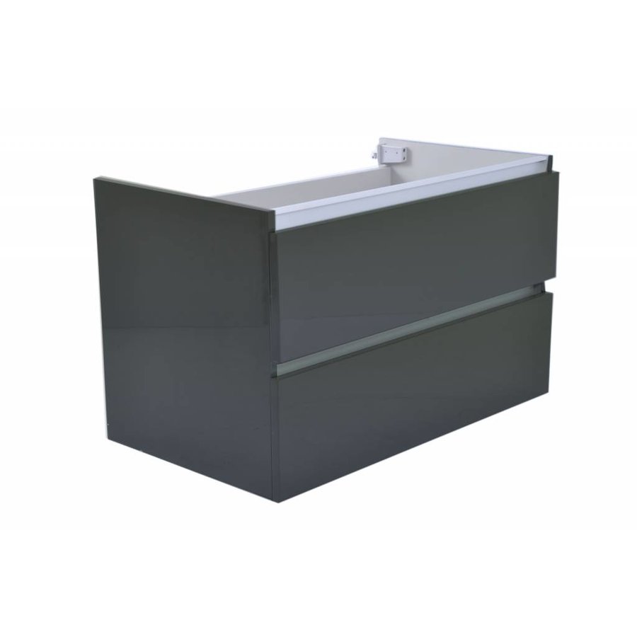 Onderkast Luna 80X47 Hoogglans Grijs(2 Laden)