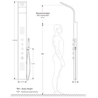 Enki Rvs Douchekolom + Thermostaatkraan
