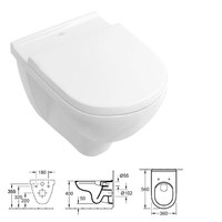 Up100 Toiletset 10 Villeroy & Boch O.Novo Met Delta Drukplaat