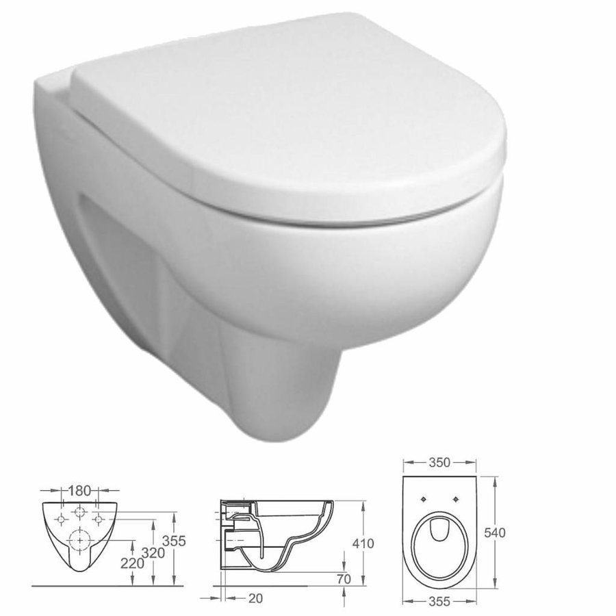 XS Toiletset 15 Sphinx 300 Rimfree met Argos/Delos drukplaat