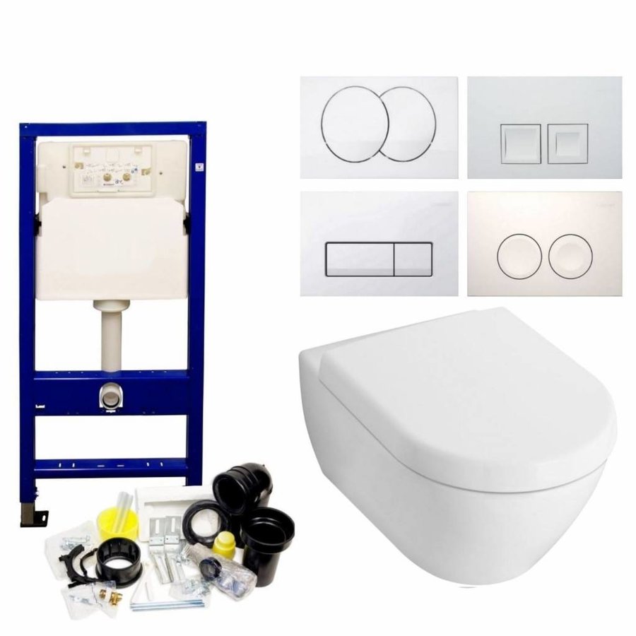 Up100 Toiletset 22 Villeroy & Boch Subway 2.0 Met Delta Drukplaat