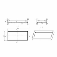 Inbouwnis 59.5x29.5x8 cm (in 3 kleuren verkrijgbaar)