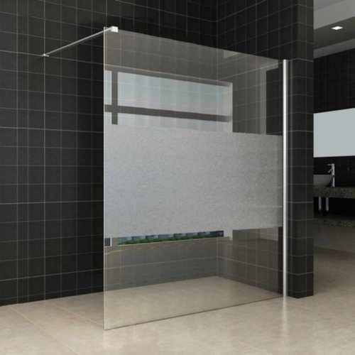 Douchewand 140X200Cm 8Mm Met Schaamband Nano Glas 