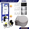 Geberit Up320 Toiletset 17 Aqua Splash Amor Met Sigma Drukplaat