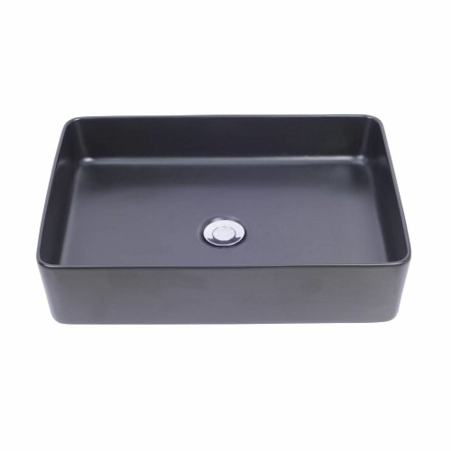 Waskom Liber Opzet Model Rechthoek 35X50X14.5Cm Zwart