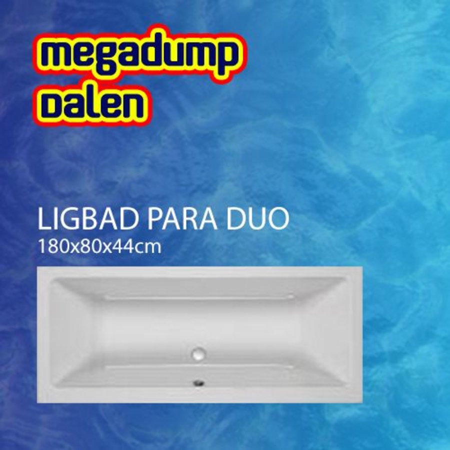 Ligbad Para Duo 180x80x44 cm