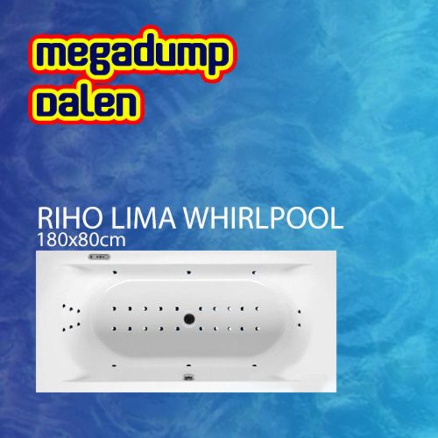 Ligbad Lima 180x80x46 cm sportpakket deluxe whirlpool