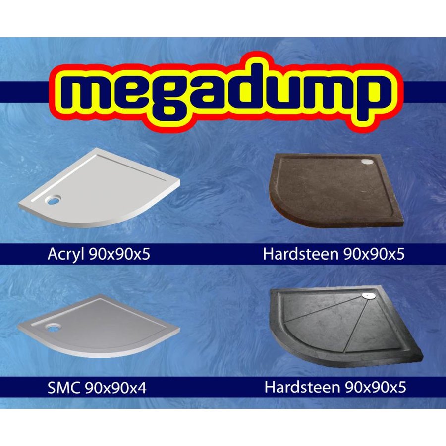 NIET MEER LEVERBAAR Douchecabine kwartrond 90x90x192 cm met 2 deuren