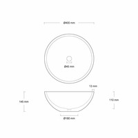 Opzet Wastafel Circum Beton 40x15 cm (6 Kleuren)