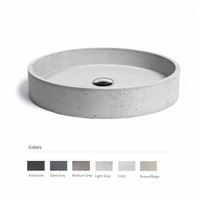 Opzet Wastafel  Circum Beton 48x10 cm (6 Kleuren)