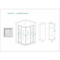 Wiesbaden eco 1/4 ronde douchecabine 5mm 900x900x1900 helder glas