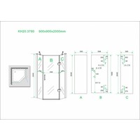 Wiesbaden 5-hoek douchecabine 8mm NANO 900x900x2000