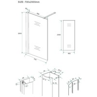 Inloopdouche + Muurprofiel 10mm NANO Glas (Alle Maten) x 200cm