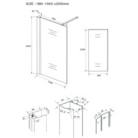 Inloopdouche + Muurprofiel 10mm NANO Glas (Alle Maten) x 200cm