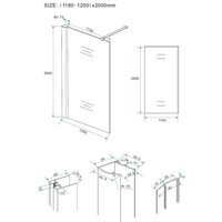 Inloopdouche + Muurprofiel 10mm NANO Glas (Alle Maten) x 200cm