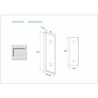 Wiesbaden zijwand + muurprofiel 400x2000 10mm NANO glas