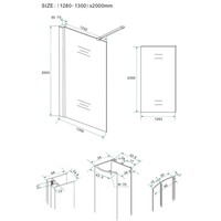 Inloopdouche + Muurprofiel 10mm NANO Glas (Alle Maten) x 200cm