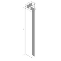 Wiesbaden hoekprofiel tbv glaswand 1cm 200cm chroom