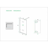 Wiesbaden profielloze inloopdouche 1000x2000 8mm NANO glas