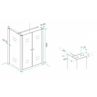 Wiesbaden hoekprofiel tbv nisdeur+profiel met zijwand 10mm