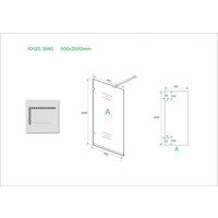 Wiesbaden profielloze inloopdouche 500x2000 8mm NANO glas