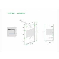 Inloopdouche Met Muurprofiel 10mm Middenband (Alle Maten) x 200cm