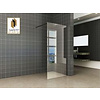 Wiesbaden inloopdouche + Safety Glass + ZWART muurprofiel 900x2000 10mm NANO