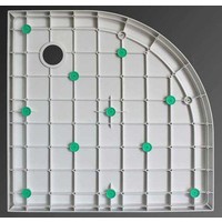 Wiesbaden luxe douchebak SMC 1/4 rond 900x900x40 inbouw wit