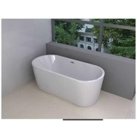 Wiesbaden libero vrijstaand acryl ligbad 178 x 80 + waste wit