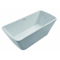 Wiesbaden Larx vrijstaand vierkant acryl ligbad 170 x 78 + waste wit