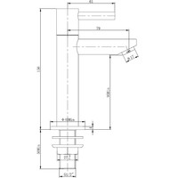 Toiletkraan Wiesbaden Amador XL KIWA Hoog 1'2inch Chroom