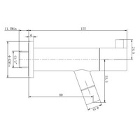 Wiesbaden Amador KIWA Toiletkraan muurbev.1/2''geborsteld staal