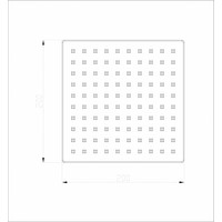 Wiesbaden UFO Luxe hoofddouche vierkant 20cm ultra plat RVS