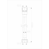 Wiesbaden 304-RVS doucheslang 150cm