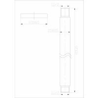 Wiesbaden 304-douchearm vierkant plafond 20cm RVS