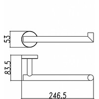 Wiesbaden 304-handdoekbeugel compact RVS