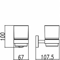 Wiesbaden 304-glashouder met glas RVS