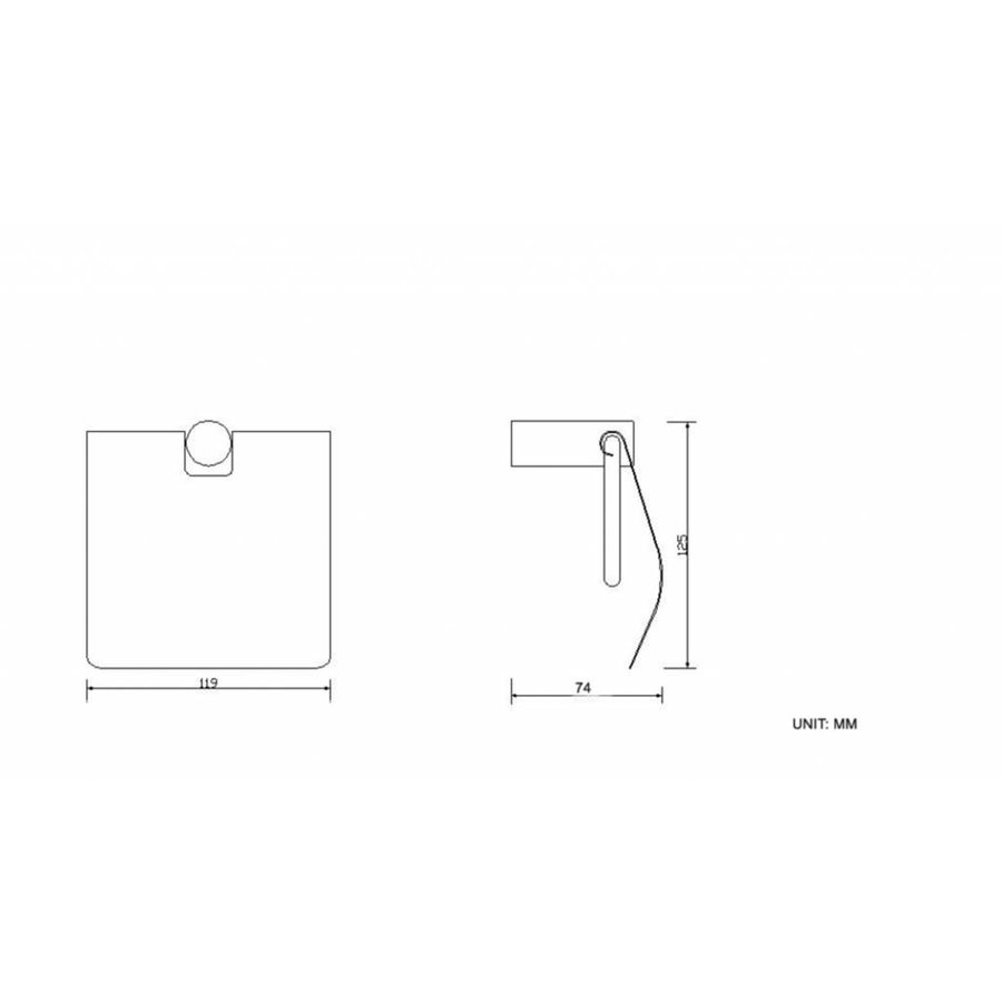 Ida toiletrolhouder met klep chroom
