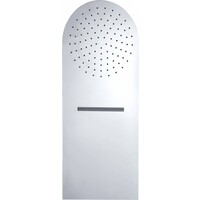 Wiesbaden luxe wand-hoofddouche+waterval 25x60 chroom