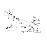 Wiesbaden Cool Touch Cross douchethermostaat chroom
