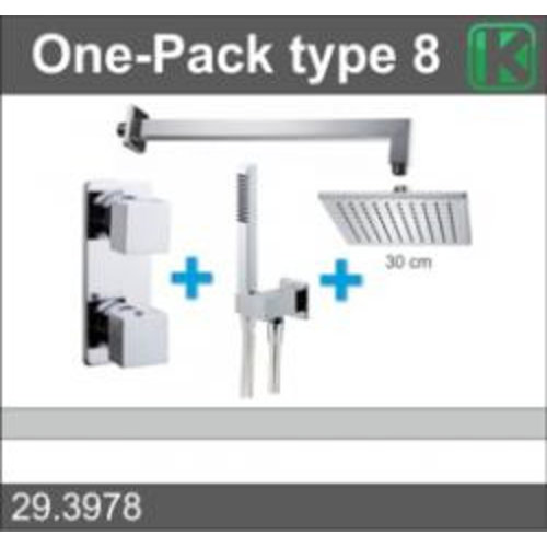 Wiesbaden one-pack inbouwthermostaatset vierk.type 8 (30cm) 